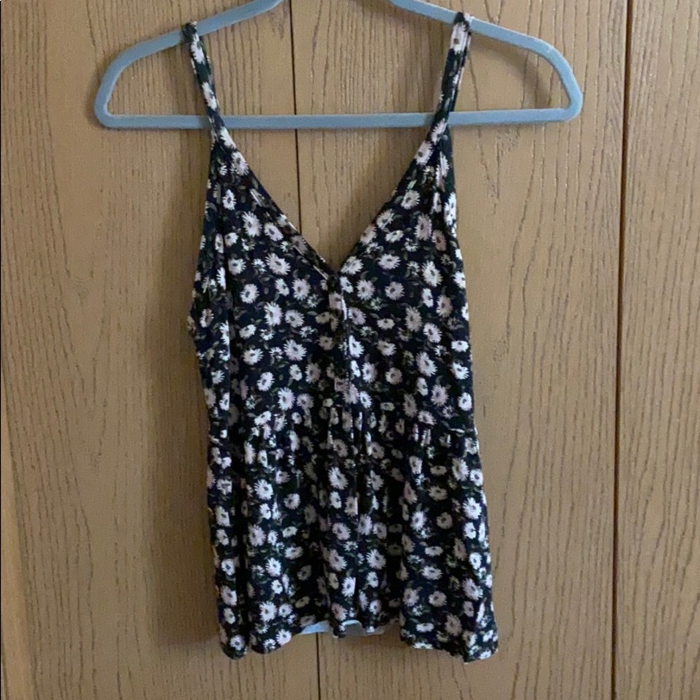 Floral print tank top.